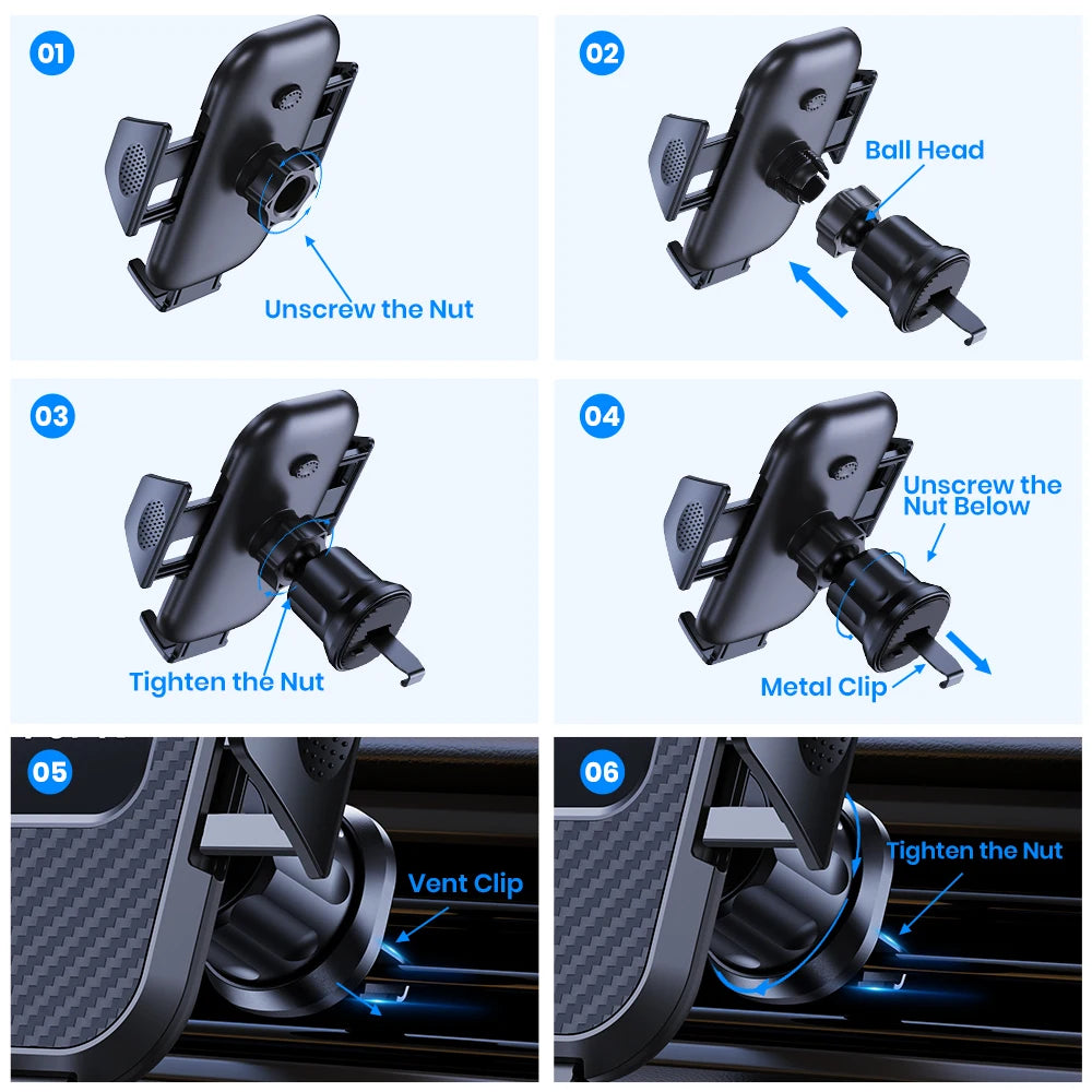 Soporte Móvil para Coche TOPK – Bloqueo Automático Universal