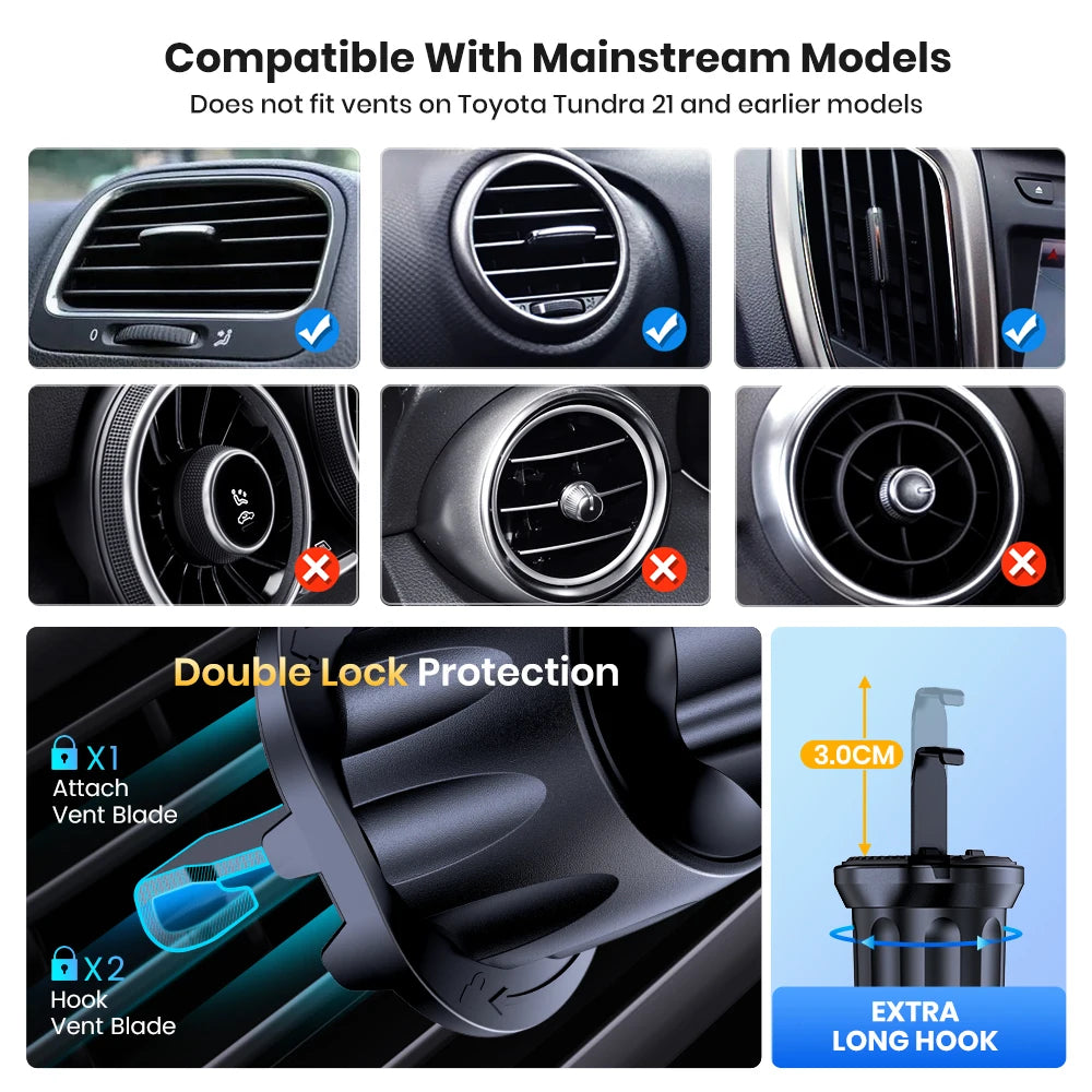 Soporte Móvil para Coche TOPK – Bloqueo Automático Universal